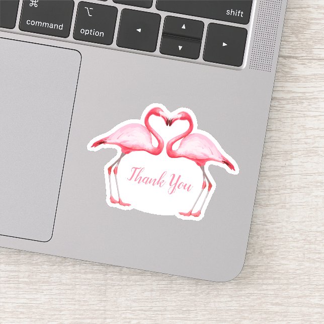 Adesivo Obrigado Flamingos Rosa (Detalhe)