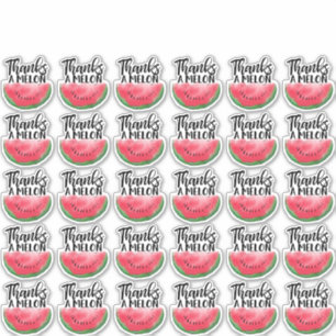 Adesivo Obrigado Melon Cotação Vermelha Melancia