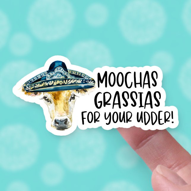 Adesivo Obrigado pelo seu pedido Engraçado Cow Pun Busines (Criador carregado)