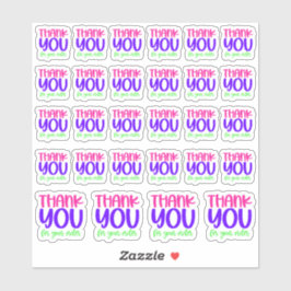 Adesivo Obrigado Pelo Seu Pedido - Vinyl Sticker