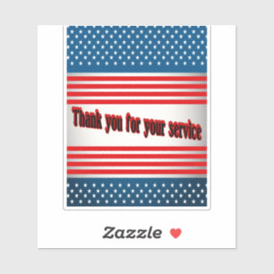 Adesivo Obrigado pelo seu serviço