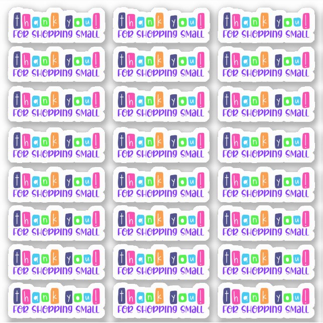 Adesivo Obrigado Por Comprar O Pequeno Vinheta Vinil. (Frente)