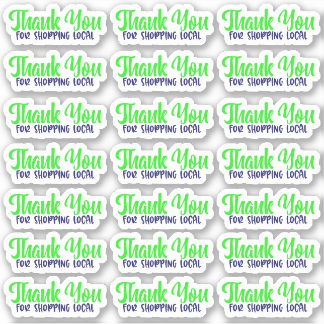 Adesivo Obrigado por Comprar o Vidro Local - Vinyl Sticker (Frente)