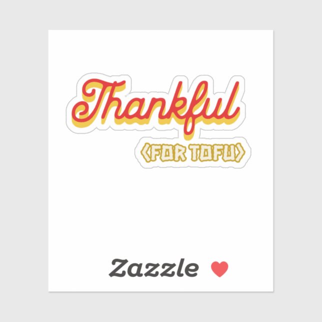 Adesivo Obrigado por Tofu (Folha)