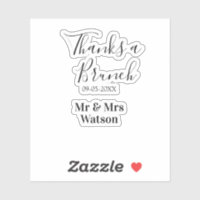 Obrigado um brunch pós-casamento nome data simples