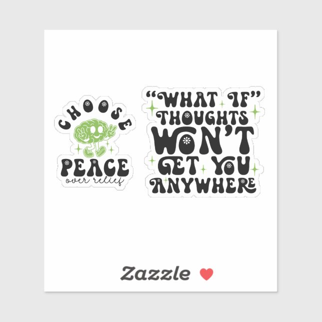 Adesivo OCD Awareness Choose Peace Over Relief (Folha)