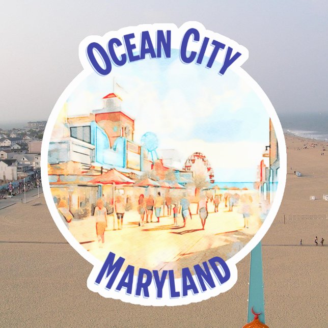 Adesivo Ocean City, Maryland (Criador carregado)