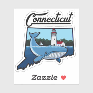 Adesivo Oceano de Connecticut
