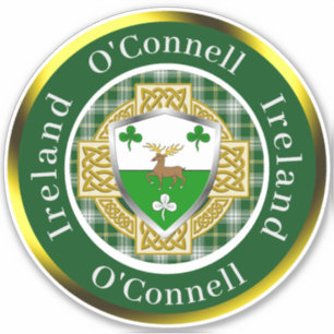 Adesivo O'Connell Irish Shield/Celtic Cross Personalizado