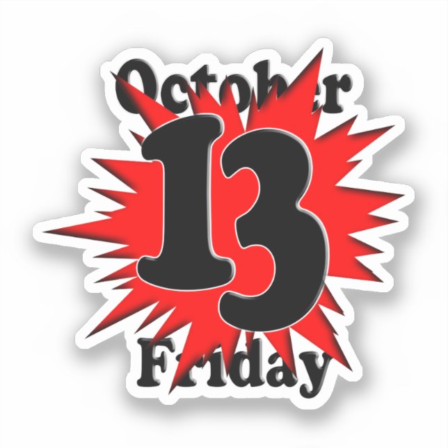 Adesivo October Friday the 13th (Frente)