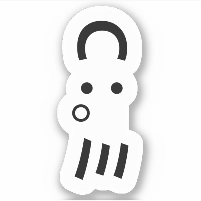 Adesivo Octopus Emoticon Japonês Kaomoji Sticker (Frente)