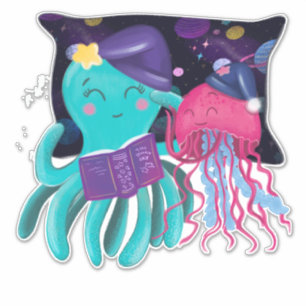 Adesivo Octopus Jellyfish Amigos do Bedtime Nadtime Rm
