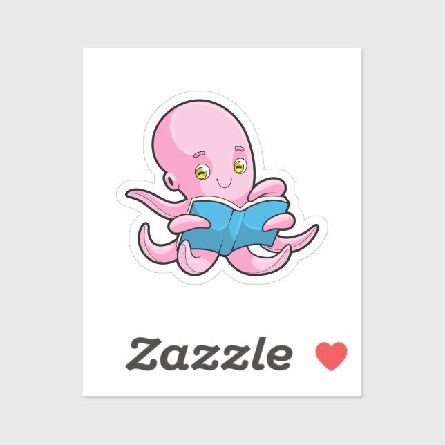 Adesivo Octopus na leitura de um livro (Folha)