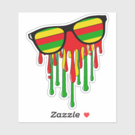 Adesivo Óculos de Sol Rasta Derretendo ao Sol
