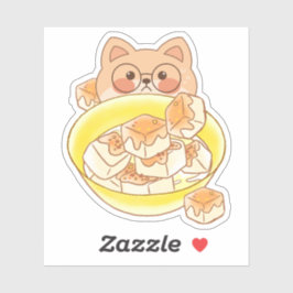 Adesivo Óculos Shiba Piou: Desafio do Tofu Kawaii