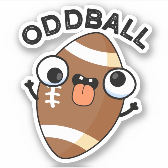 Adesivo Oddball Funny Futebol Pun (Frente)