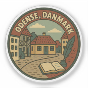 Adesivo Odense Dinamarca Literário