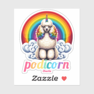 Adesivo Oferta de Amante de os animais de Podicorn Colorid