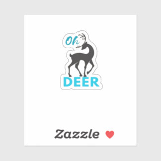 Adesivo Oh Deer Design Minimalista