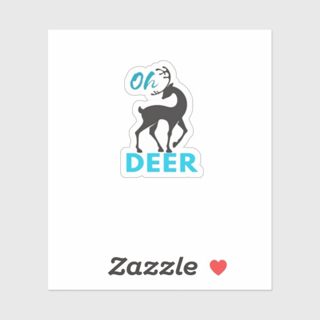 Adesivo Oh Deer Design Minimalista  (Folha)