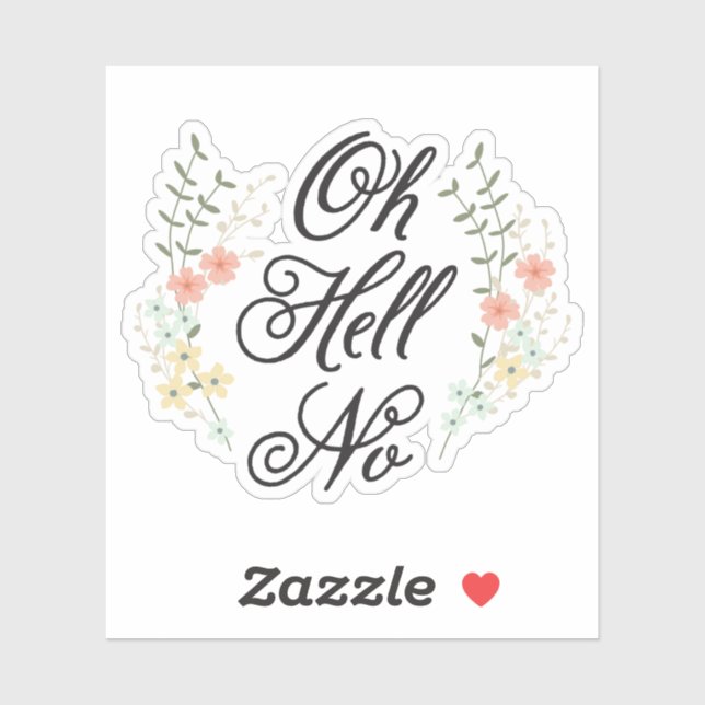 Adesivo Oh Inferno Não (Folha)