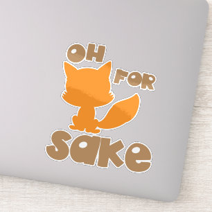 Adesivo Oh Para Fox Sake, Fox Silhouette, Woodland Animal