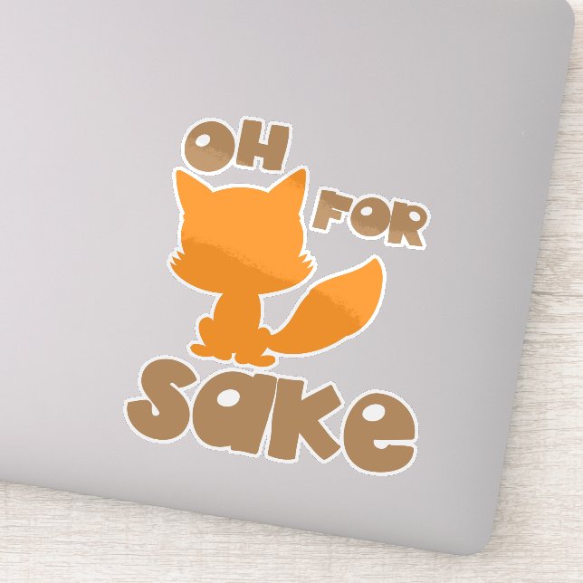 Adesivo Oh Para Fox Sake, Fox Silhouette, Woodland Animal (Detalhe)