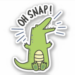 Adesivo Oh Snap Cute Snapshot Crocodilo Pun Sticker