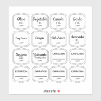 Adesivo Oil Bottle Labels