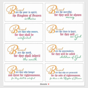 Adesivo Oito Beatitudes — Matthew 5:1-12
