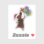 Adesivo Okapi Christmas Snow Winter Animais Okapis Sticker<br><div class="desc">O Okapi para o Natal com balões de Natal. Animais engraçados com presentes e neve até as férias. Também é engraçado para o Natal em julho. Os ocapis são animais doces e perfeitos para o Natal.</div>