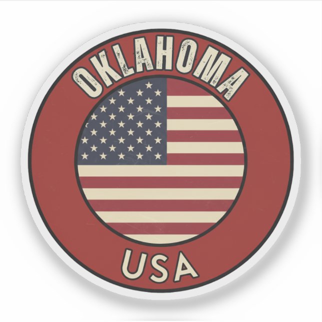 Adesivo Oklahoma United States of America (Frente)