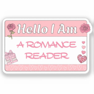 Adesivo Olá Sou Um Romance Reader Book Engraçado