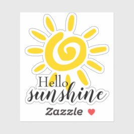Adesivo Olá Sunshine | Vinil de corte personalizado