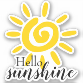 Adesivo Olá Sunshine | Vinil de corte personalizado