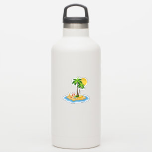 Adesivo Olá Verão Sol Retro Círculo Vintage Praia