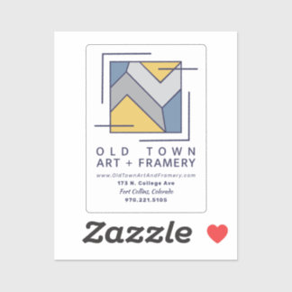 Adesivo Old Town Art And Framery Business Sticker