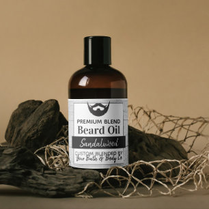 Adesivo Óleo De Barba De Madeira Quebrada (Com Ingredient