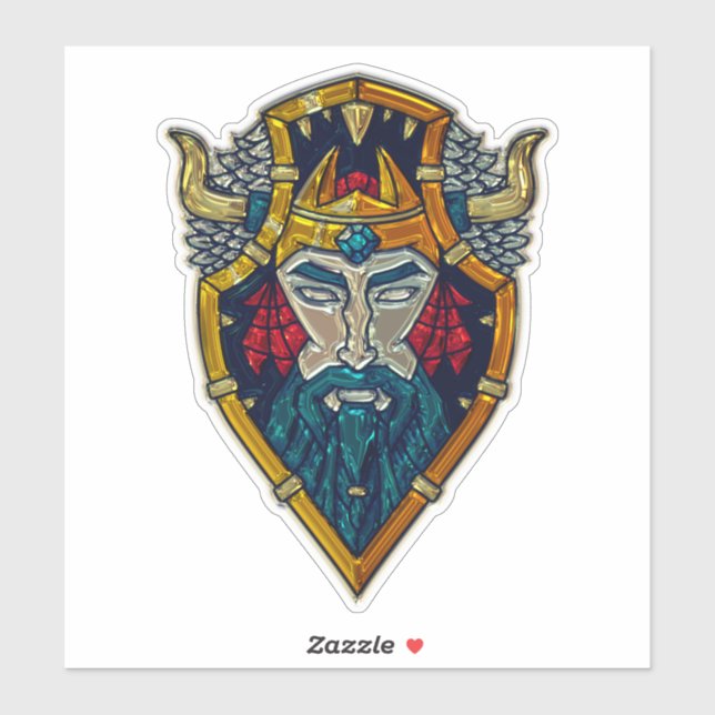 Adesivo Olhando a barba azul com aspecto metálico (Folha)