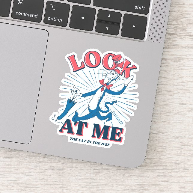 Adesivo Olhe Para Mim Gato No Chapéu (Detalhe)