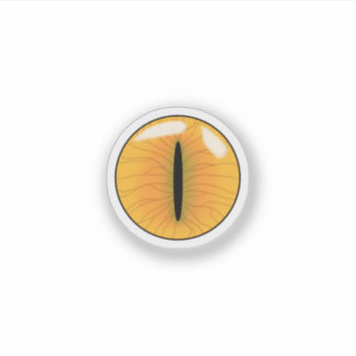 Adesivo Olho de Gato Demônico Amarelo