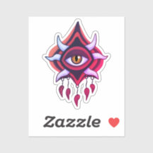 Olho Demônio Roxo - Arte oculta gótica