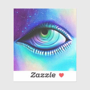 Adesivo Olhos azuis assustadores