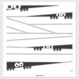 Adesivo Olhos Brancos Negros, Atacando a Mamãe Halloween