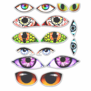 Adesivo Olhos De Criatura De Animais De Pessoas Assustador