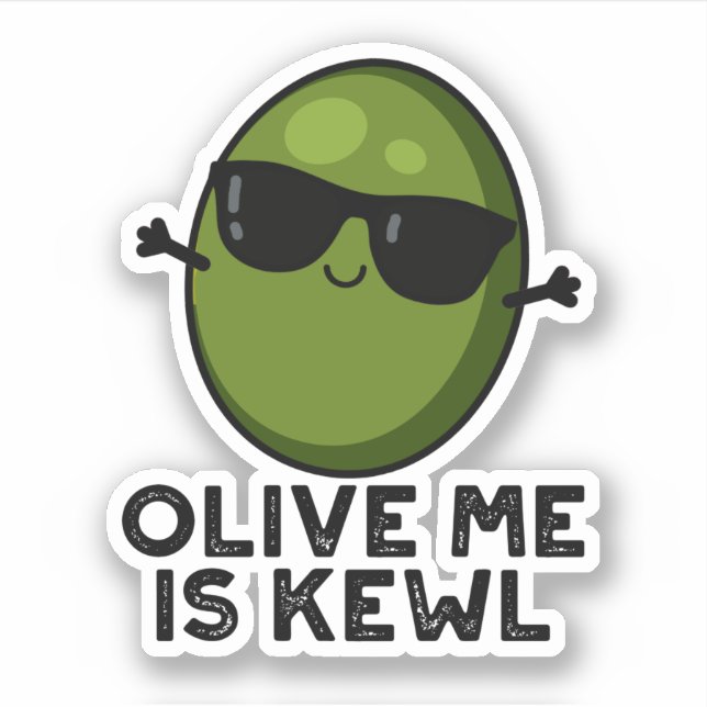 Adesivo Olive Me É Kewl Legal Olive Pun (Frente)