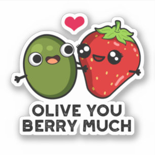 Adesivo Olive You Berry Muito Bonito Fruta Pun