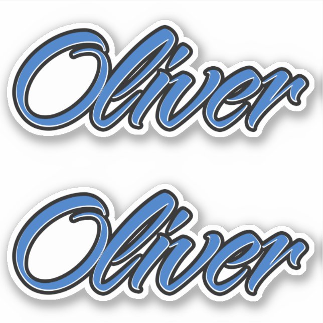 Adesivo Oliver Name blue Aufkleber Sticker Stickerset (Frente)