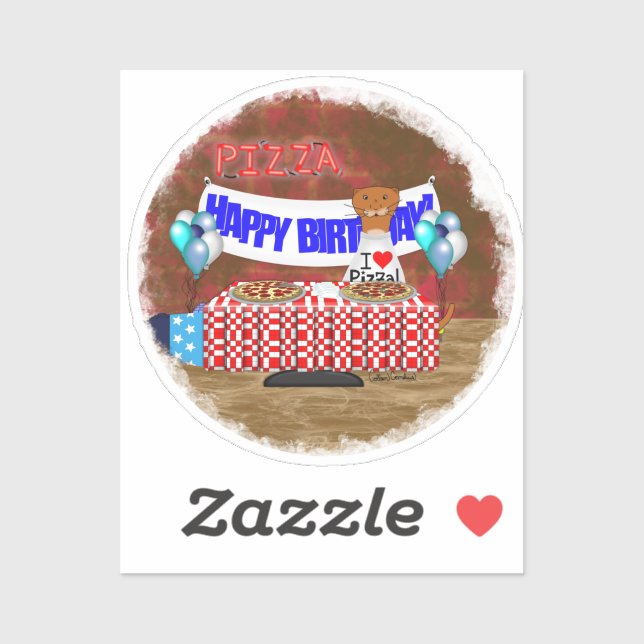 Adesivo Oliver O Otter tem 6 anos! Feliz aniversário (Folha)