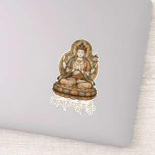 Adesivo Om Mani Padme Hum Chenrezig Mantra da Compaixão
